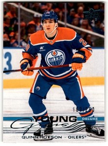 Quinn Hutson 2025-26 Upper Deck Deluxe Young Guns Rookie /250 #224 Edmonton