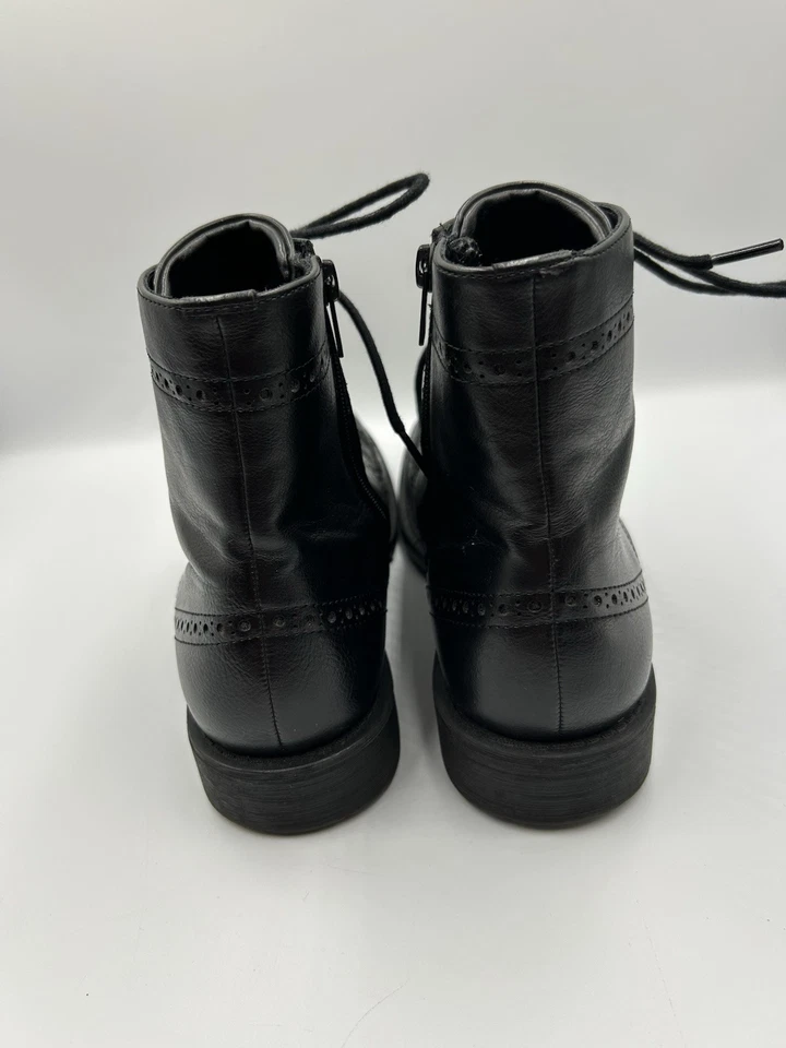 Kenneth Cole Unlisted Men's Blind Sided Wingtip Ankle Boots Black Sz 8 Zip Up - Image 3 of 4