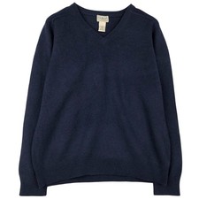 Vintage LL Bean V-neck lambswool knit sweater from the 1990'S-2000'S size M ...