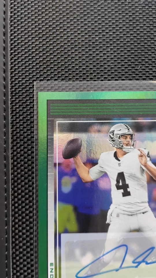 2024 Score Aidan O'Connell Autograph End Zone Green #/6 Raiders Auto SP  - Image 4 of 4