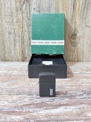 NOS Vintage Black G I 2181 XV Zippo Lighter NEW In Box  Engravable Plate