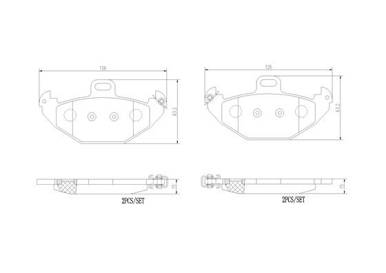 Brembo P 68 021 Bremsbelagsatz, Scheibenbremse For Renault-image