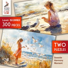 2 x JIGSAW PUZZLES 300pc ~ Seaside Harmony Mo...