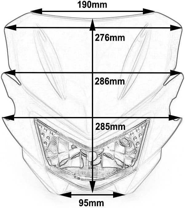 Faro LED universal para moto de cross para KLX110 KX125 KX450F KX250F KDX200 Foto 3 de 4