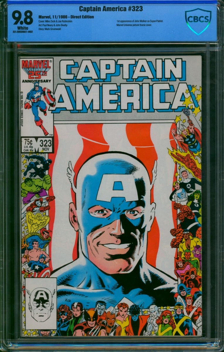 Captain America #323 ⭐ CBCS 9.8 ⭐ 1st John Walker as SUPER