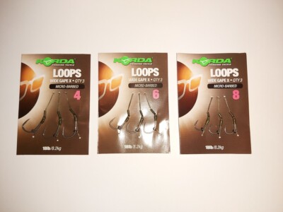Korda Loops Wide Gape X Micro Barbed Rig Ready Rigs Vorfach Karpfenrig
