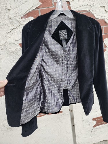 SMALL petite ? women LUCKY BRAND black blazer jacket one button long sleeve - Picture 12 of 22