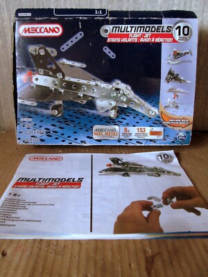 MECCANO Box #6024809 MULTIMODELLE 10 Reaktionsflugzeug Spielzeug Toy Spielzeug komplett