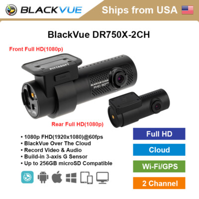 [Brand New] BlackVue 2 Channel DR750X-2CH 32GB Dashcam + Hardwire Cable