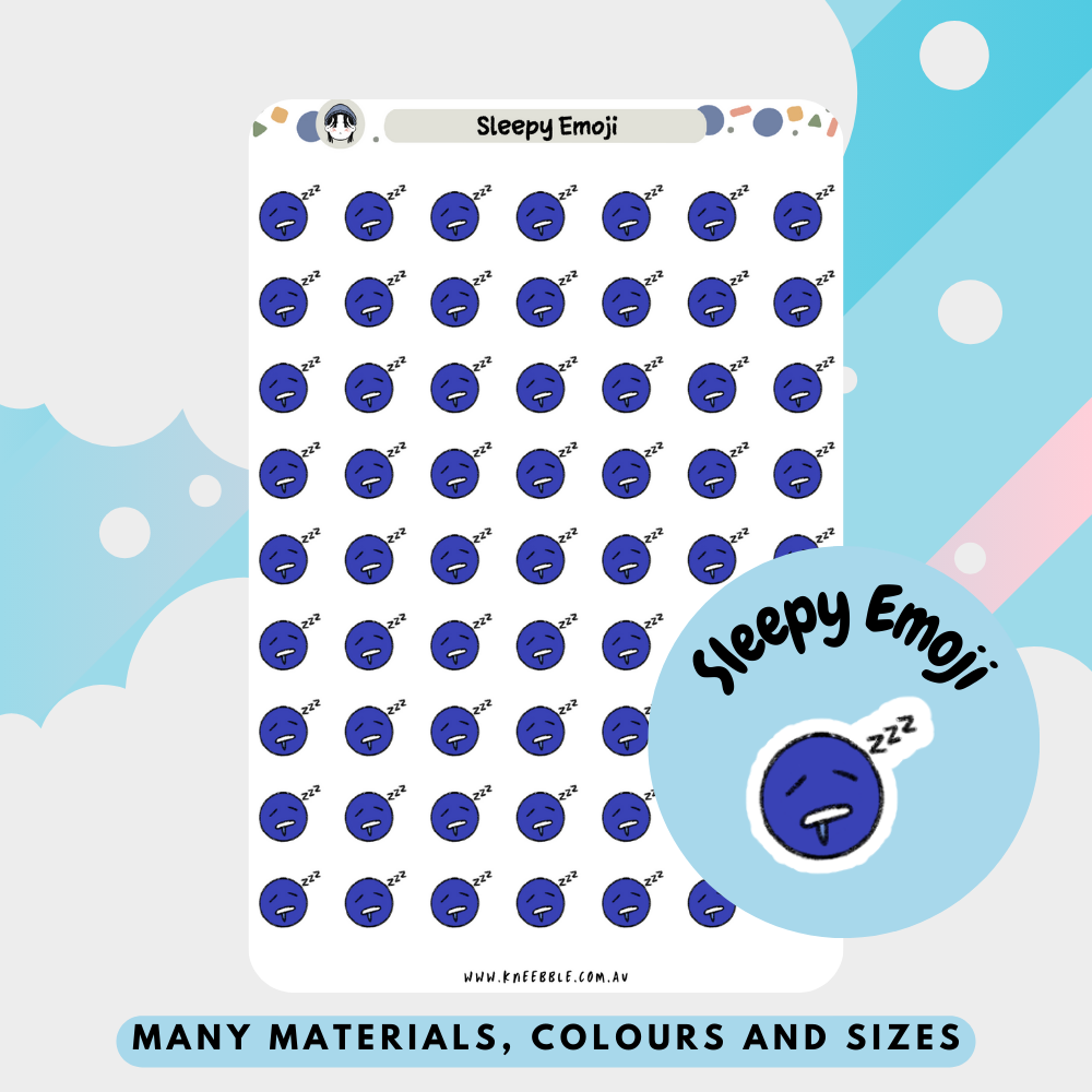 Sleepy Emoji Planner Stickers