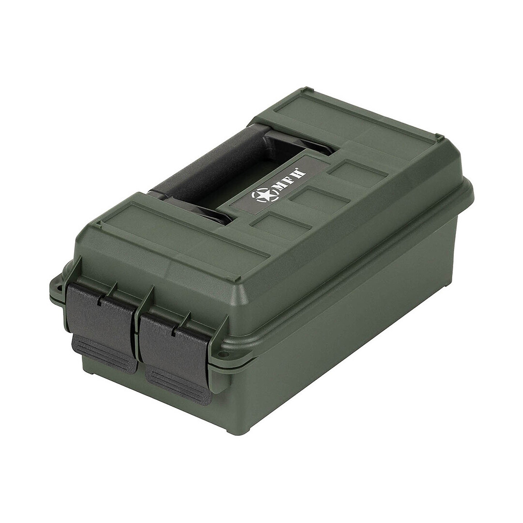 MFH Army Style Ammo Box Plastic  Small OD Green Airsoft Range Shooting