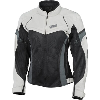 Damen Motorrad Jacke DM - GMS Tara Mesh mit Protektoren beige-schwarz