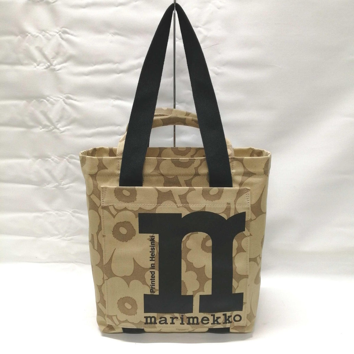 Mono Mini Tote Unikko Marimekko Mono Mini Unikko Tote Bag Black/White – KIITOSlife main image 4