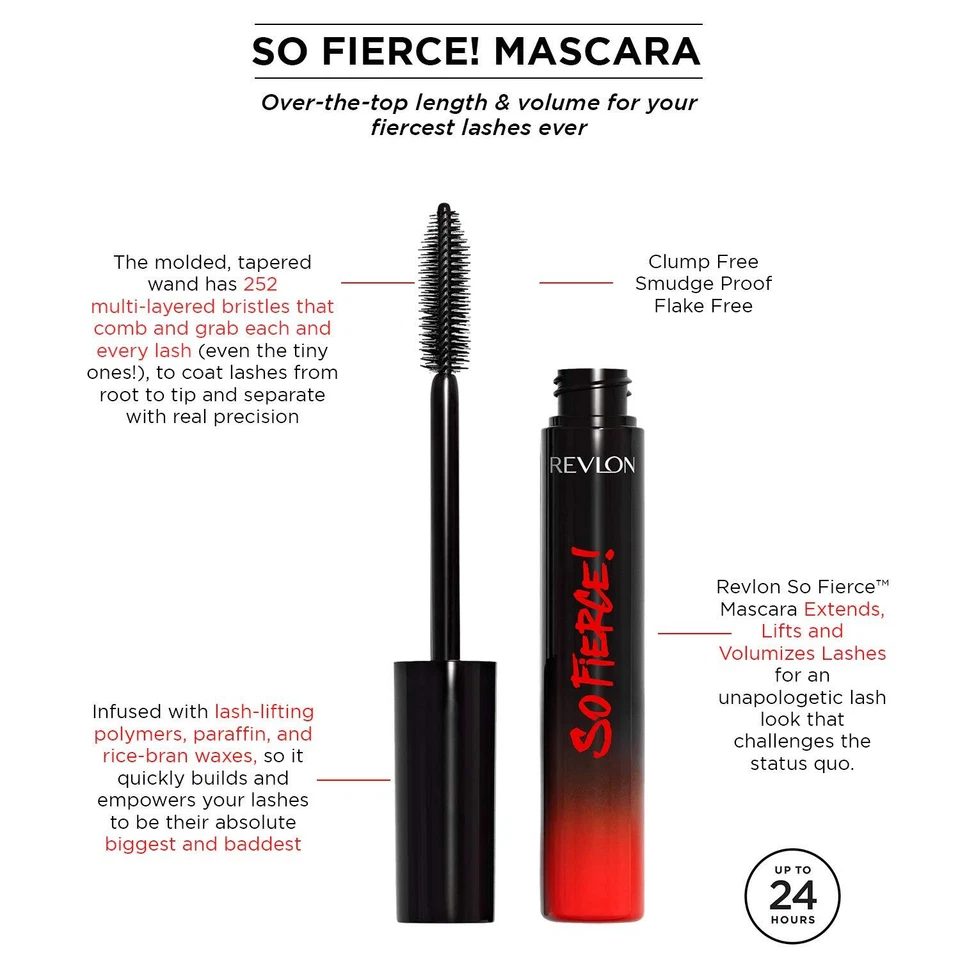 Revlon So Fierce Mascara Blackest Black For Women Eye Makeup 7.5ml - Image 4 of 4