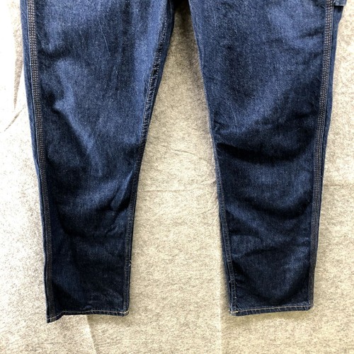 H&M Youth Girls Size 18 Carpenter Jeans Straight Leg Blue Adjustable High Rise - Picture 4 of 13