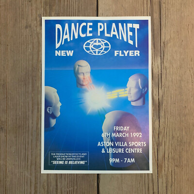 Dance Planet 'New Flyer'. Friday March 6th 1992. Rare. Aston Villa Sports Centre