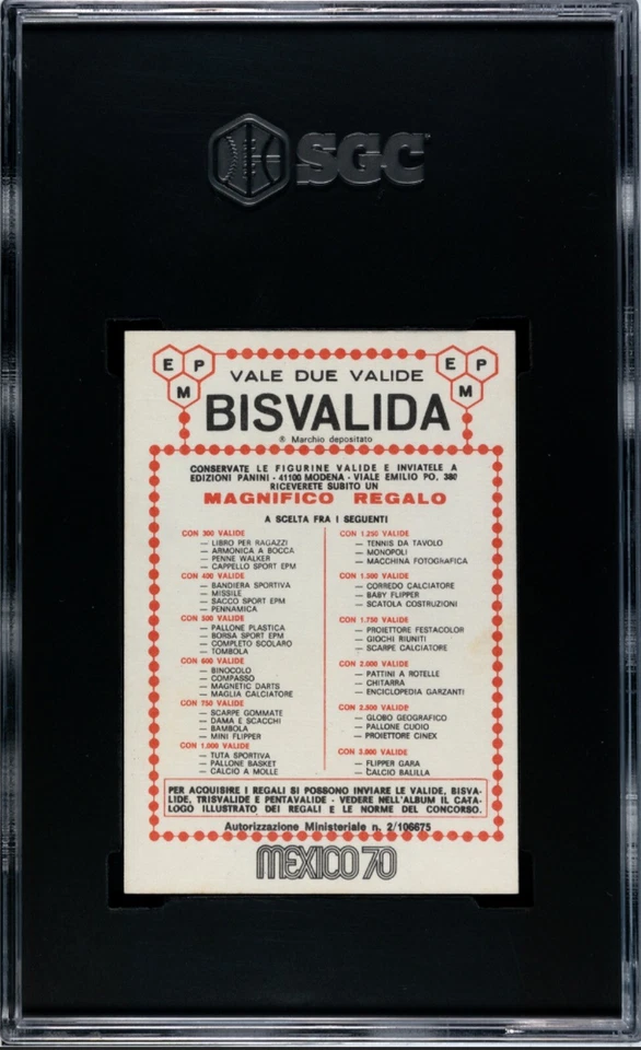 1970 Panini World Cup Mexico 70 Gordon Banks SGC 8.5 Pop 1  England Legend - Image 2 of 2