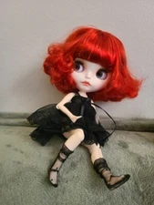 Takara 12" Neo Blythe Nude doll Matte Face makeup red Short Hair Doll dudu lips