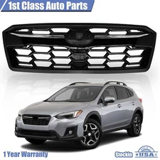 Front Bumper Upper Grille Black W/ Chrome Fits 2018-2020 SUBARU Crosstrek