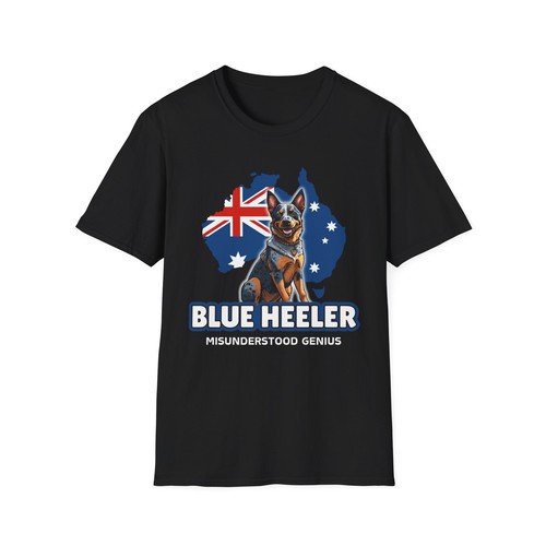 Blue Heeler T-Shirt: Missverstandenes Genie - lustiges Hundeliebhaber Geschenk, Tierbesitzer T-Shirt, - Bild 2 von 13