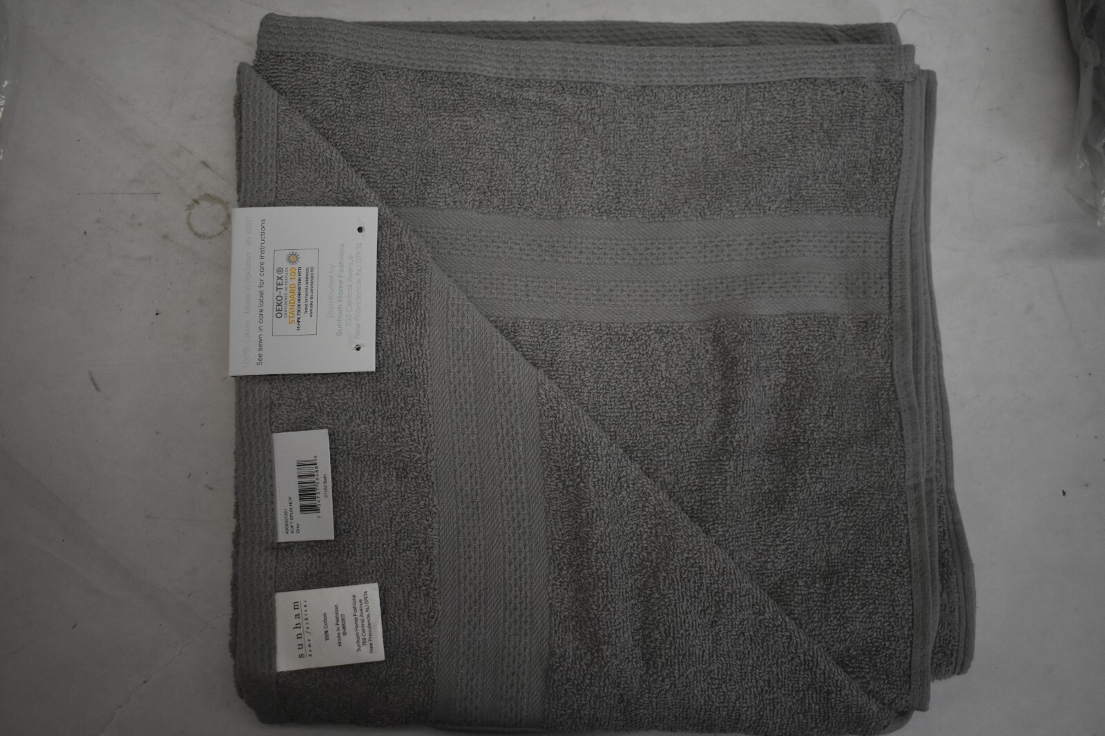 Lot of 3 Sunham Home Fashions Soft Spun Cotton Solid Bath Towels 27" x 52" eBay