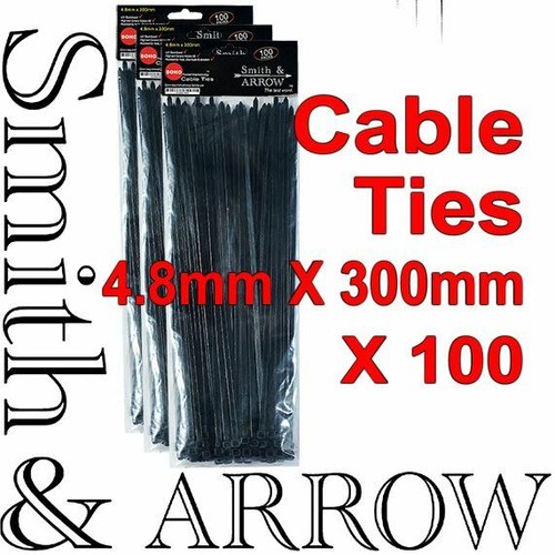CABLE ZIP TIES BLACK UV STABILISED 2.5mm 3.6mm 4.8mm 7.6mm x 200mm / 300mm - Picture 12 of 12