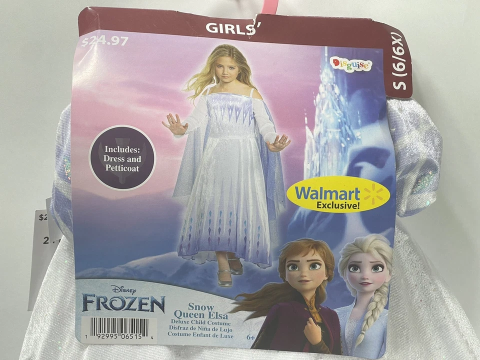 Elsa Snow Queen Halloween Costume - Girls Small 6/6X - Disney Princess - NEW - Image 2 of 4