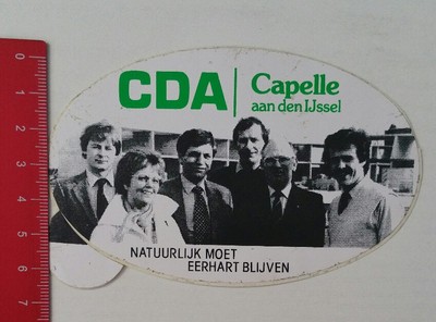 Aufkleber/Sticker: CDA Capelle aan den IJssel - Eerhart Blijven (18021760)