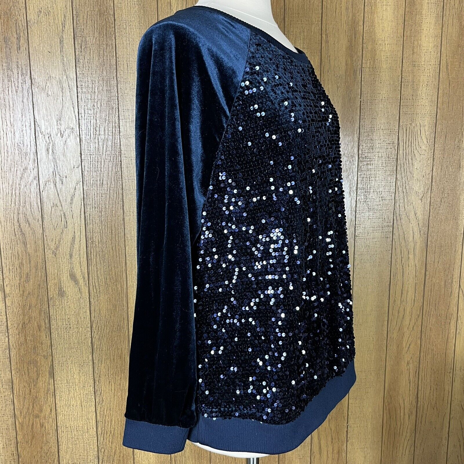 Tommy Hilfiger (Size 0X) Women's Navy Sequin Velo… - image 6