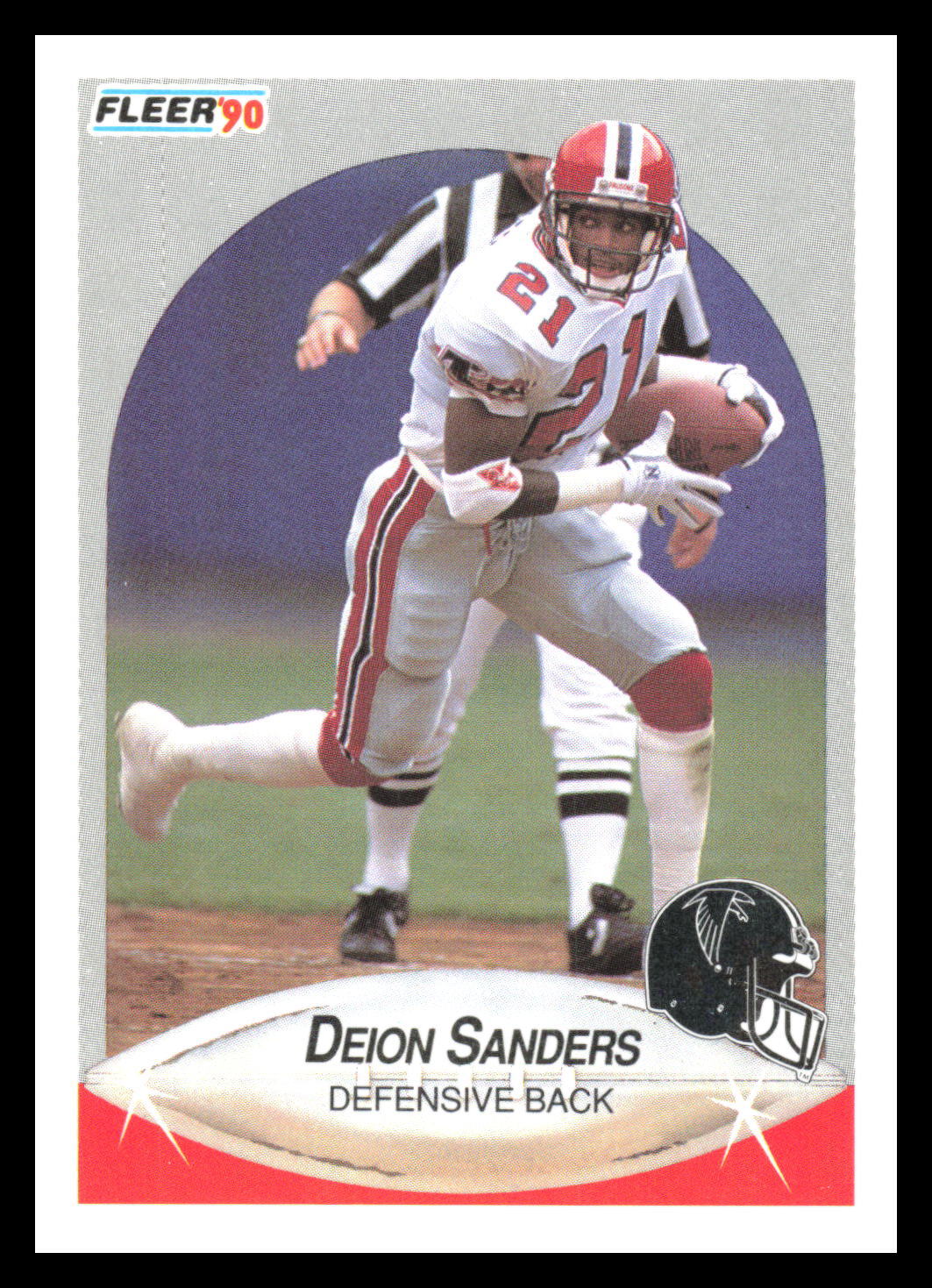 1990 Fleer Deion Sanders #382    Atlanta Falcons 3B