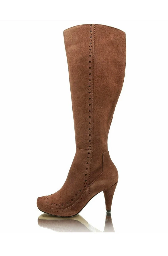 Clarks Ladies Knee High Boot DALIA SIERRA Tan Suede UK 6 39.5