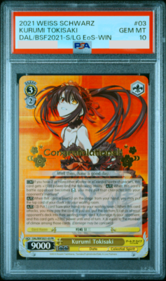 PSA 10 Weiss Schwarz DATE A LIVE Kurumi Stamped English Winner