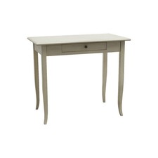 SCRIVANIA IN LEGNO CON CASSETTO, COLORE AVORIO ANTICATO 90*52*78 H