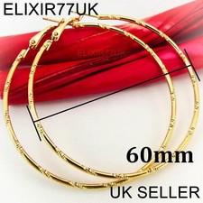 NEW EXTRA LARGE SILVER GOLD HOOP EARRINGS LADIES SET WOMEN BIG CREOLE STUD HOOPS