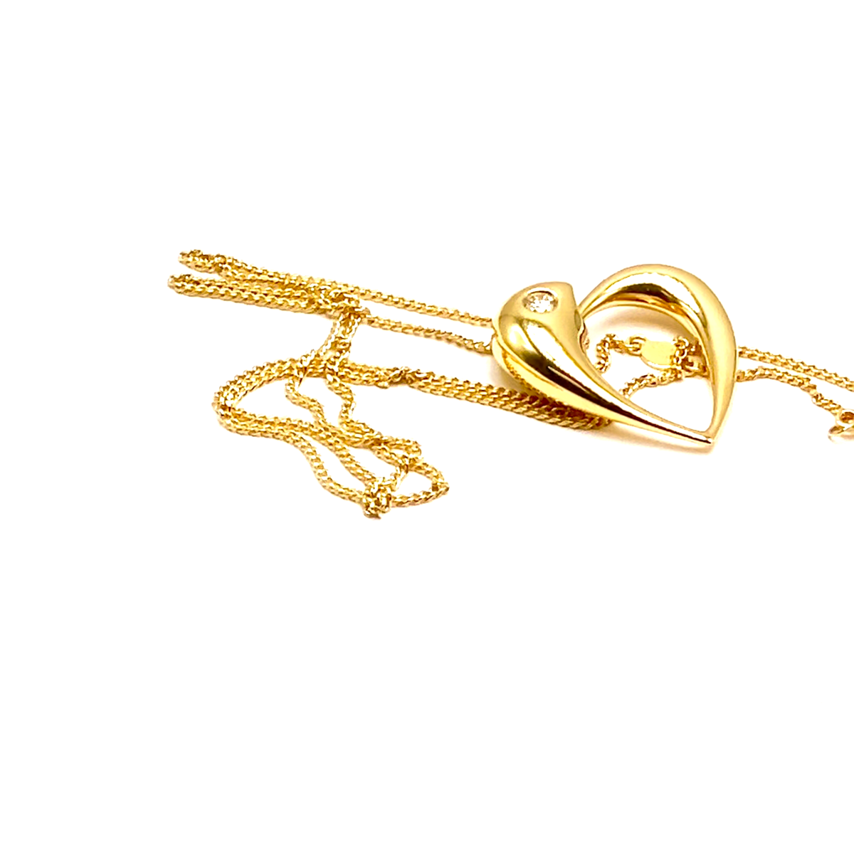 Rare Georg Jensen 18K Yellow Gold Diamond Snake Eating Tail