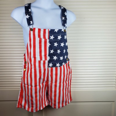 Junior Girls Cotton Bib Overall Shorts 