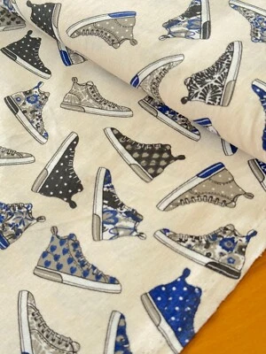 HILCO Baumwollstoff BASKET Stoff Baumwolle Schuh Schuhe Turnschuhe 160cm