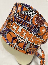 Men/Women Surgical Scrub Cap Lined Clemson Very Cool 100 Cotton