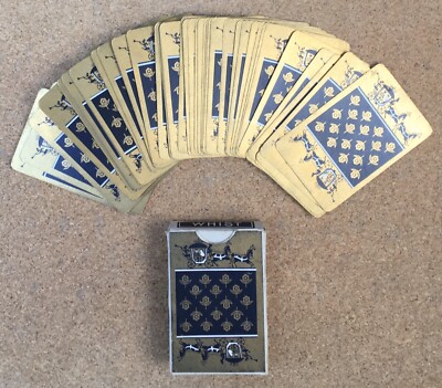 Jeu De 52 Cartes Art Déco – Calèche Dorée Et Chevaux – Bridge/Whist – Fabriqué En France