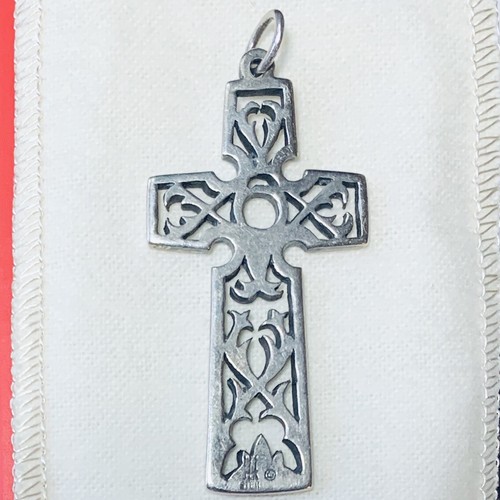 James Avery Dessert Cross Pendant Unisex Rare Retired Large Sterling Silver 925 - Picture 3 of 3