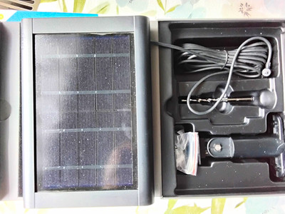 Ring Solar Panel für Spotlight Cam Battery   wetterfest, schwarz, mit Kabel
