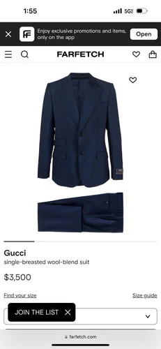 Tuta Gucci monopetto misto lana