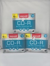 Maxell CD-R 700MB 80 Min Blank CDs 5-Pack Sealed Lot of 3 New