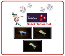 3D Printed MARX 1/2" Scale Dollhouse Furniture Accessory Piece - Snack Table Set