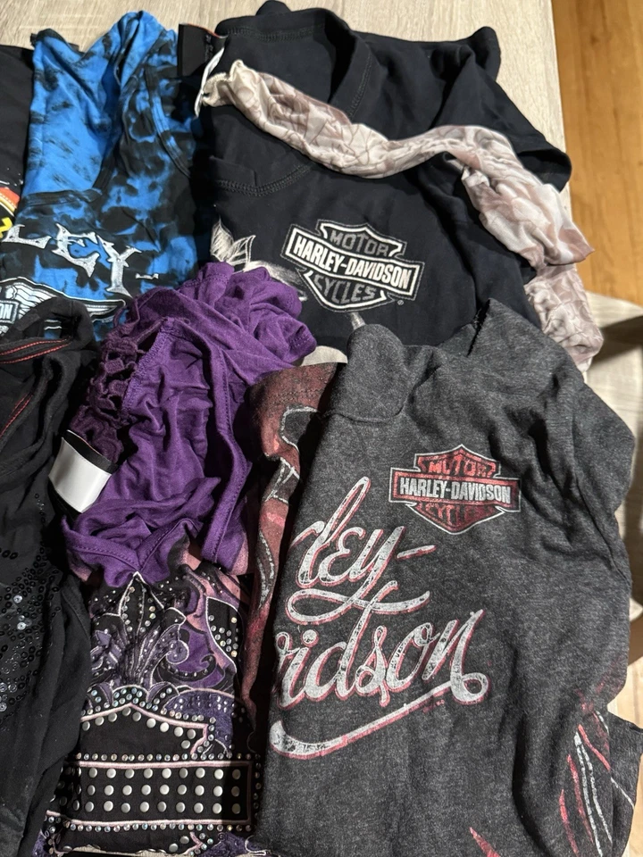 Lot 7 Harley Davidson Womens Shirts  XL  T-shirts Tanks Long Sleeves - Image 2 of 3