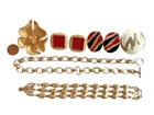 Vintage 60's-80's Costume Jewelry Lot, BSK, Monet, Ann Klein, Japan, Gold, Red