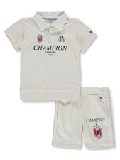 Champion Boys' 2-Piece Collared Polo Shirt Shorts Set Outfit Color: dark navy