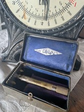 ANTICO RASOIO DA VIAGGIO IN SCATOLA DI METALLO, Produzione Inizio Secolo Scorso
