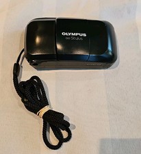 Olympus Stylus Mju I 35mm f/3.5 Film Camera Black   TESTED New Battery Free ship