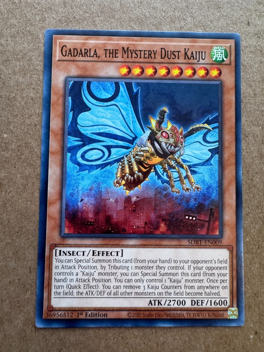 Gadarla, the Mystery Dust Kaiju SDBT-EN009 Structure Deck Yugioh 1st Ed Gadarla, the Mystery Dust Kaiju SDBT-EN009 Structure Deck Yugioh 1st Ed
